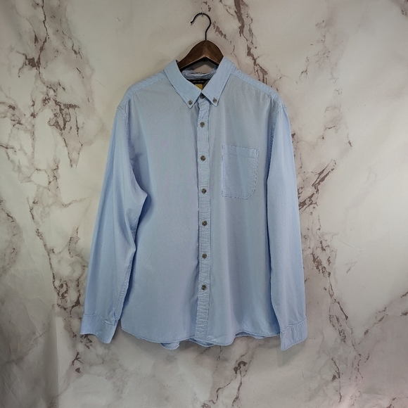 Eddie Bauer Shirt Mens XL Light Blue Travex Button Down Classic Fit Long Sleeve - Picture 1 of 9